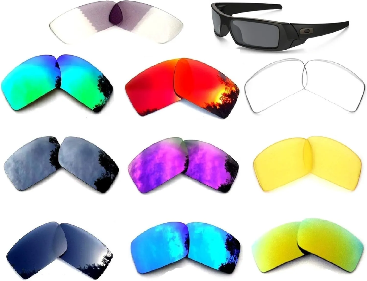 Galaxy Replacement Lenses For Oakley Gascan Sunglasses Ten Color Pairs Combination