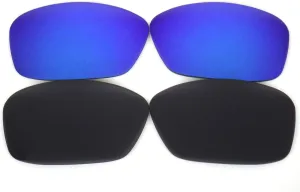 Galaxy Replacement Lenses for Oakley Hijinx Black&Blue Color Polorized,2 Pairs FREE S&H.