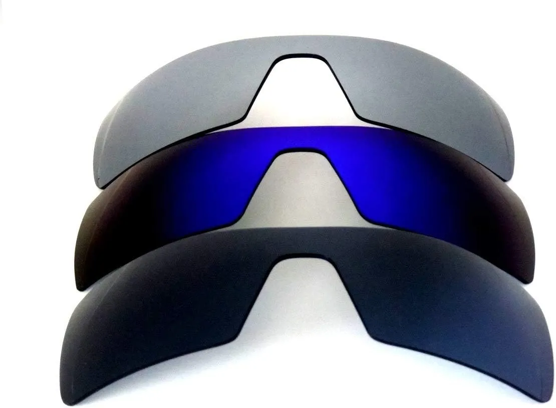 Galaxy Replacement Lenses for Oakley Oil Rig Black&Blue&Titanium Color Polarized 3 Pairs
