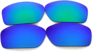Galaxy Replacement Lenses For Oakley Scalpel Blue&Green Polarized 2 Pair