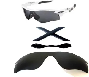 Galaxy Replacement Lenses   Nose Pad   Earsocks For Oakley Radarlock Path Black Color