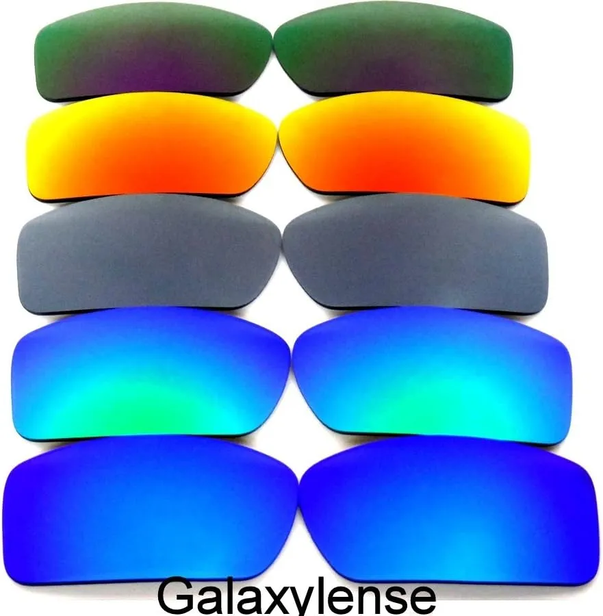 GALAXYLENSE Replacement Lenses for Oakley Gascan Blue&Green&Gray&Red&Purple Color Polarized 5 Pairs,FREE S&H.