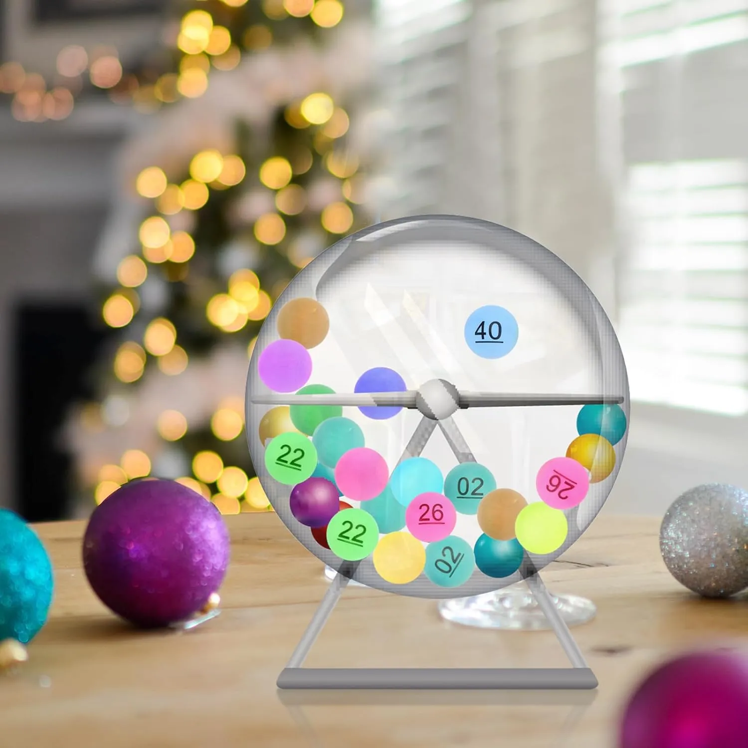 Gatuida 40Pcs Colorful Numbered Raffle Drawing Balls - 1 to 40, for Bingo Games, Party Activities, and Prize Raffles