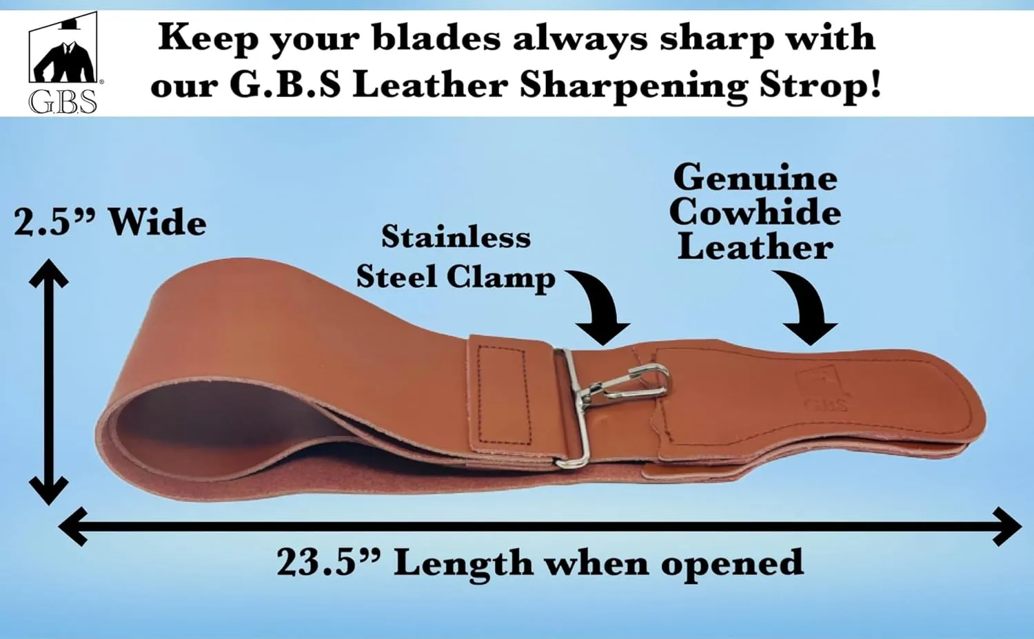 G.B.S Stylish Shaving Set - Shave Ready Straight Razor, Honing Sharpening Strop, Straight Razor Leather Case, Ceramic Mug Brush with Stand, Alum, Shaving Soap, Ivory