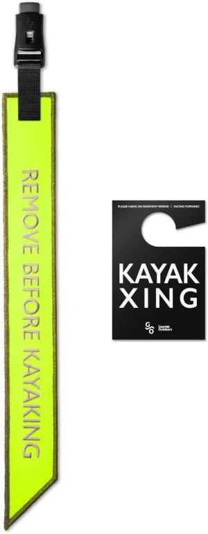 Gearlab Kayak Safety Flag, Neon Yellow, Safety Travel Flag for Outdoor Activities, Rectangular, Solid Pattern, Twill Fabric, Deck Mount, 1 Pack