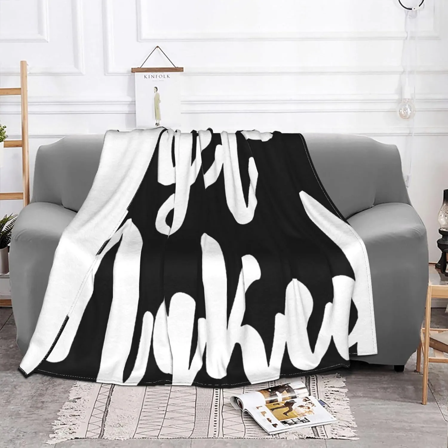 Get Naked (22) 60"X50" Flannel Blanket - 100% Soft Polyester, Lightweight and Warm, Suitable for Families, Camping, Travel