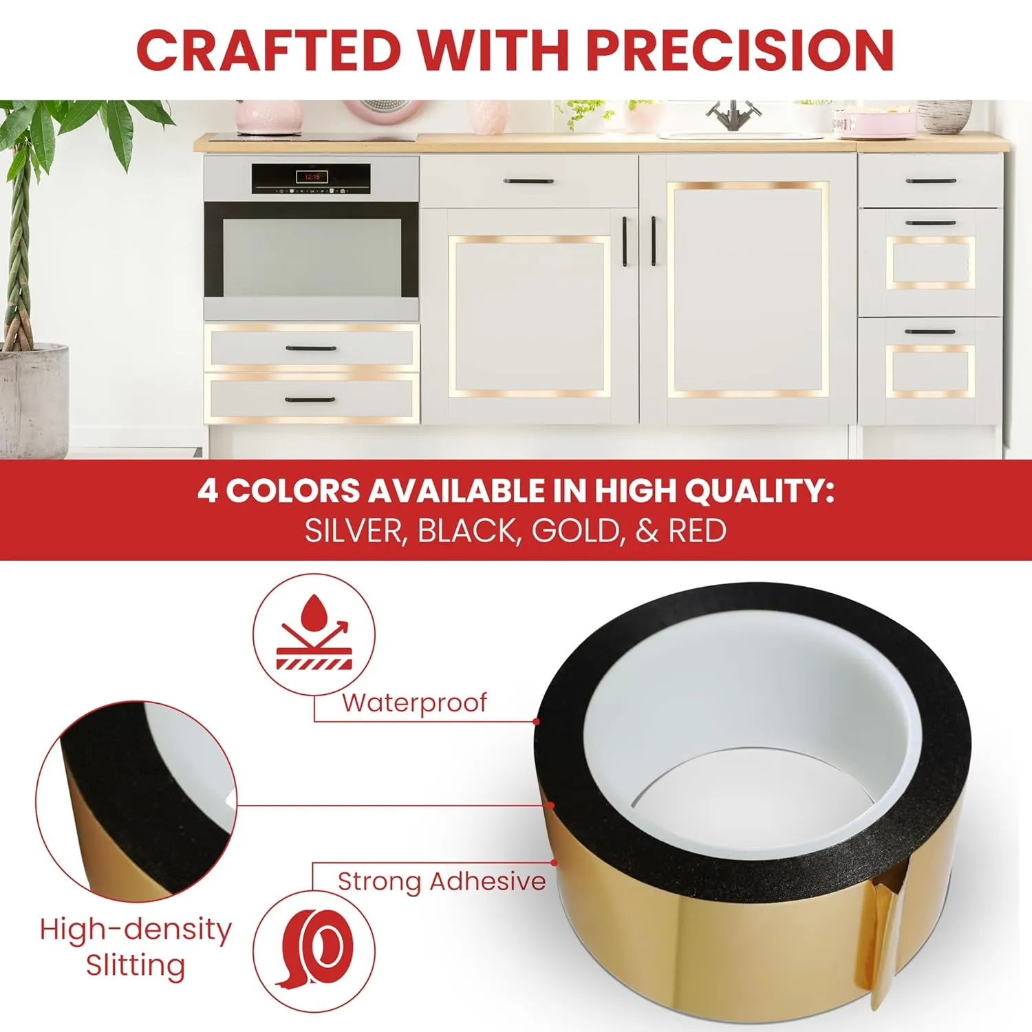 GGR SUPPLIES T.R.U. MMYP-1 Mylar Metalized Polyester Film Tape with Acrylic Adhesive. Multiple Colors Available. 72 Yards. (Silver, 1 in.)