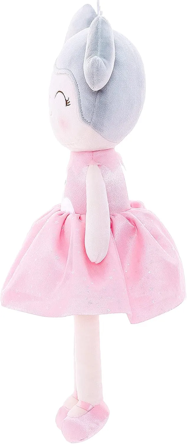 Gloveleya Plush Dolls Baby Girl Gifts Soft First Doll Girl Toys Swan Pink 16''