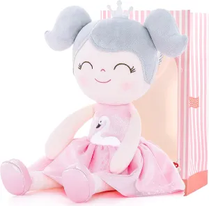 Gloveleya Plush Dolls Baby Girl Gifts Soft First Doll Girl Toys Swan Pink 16''