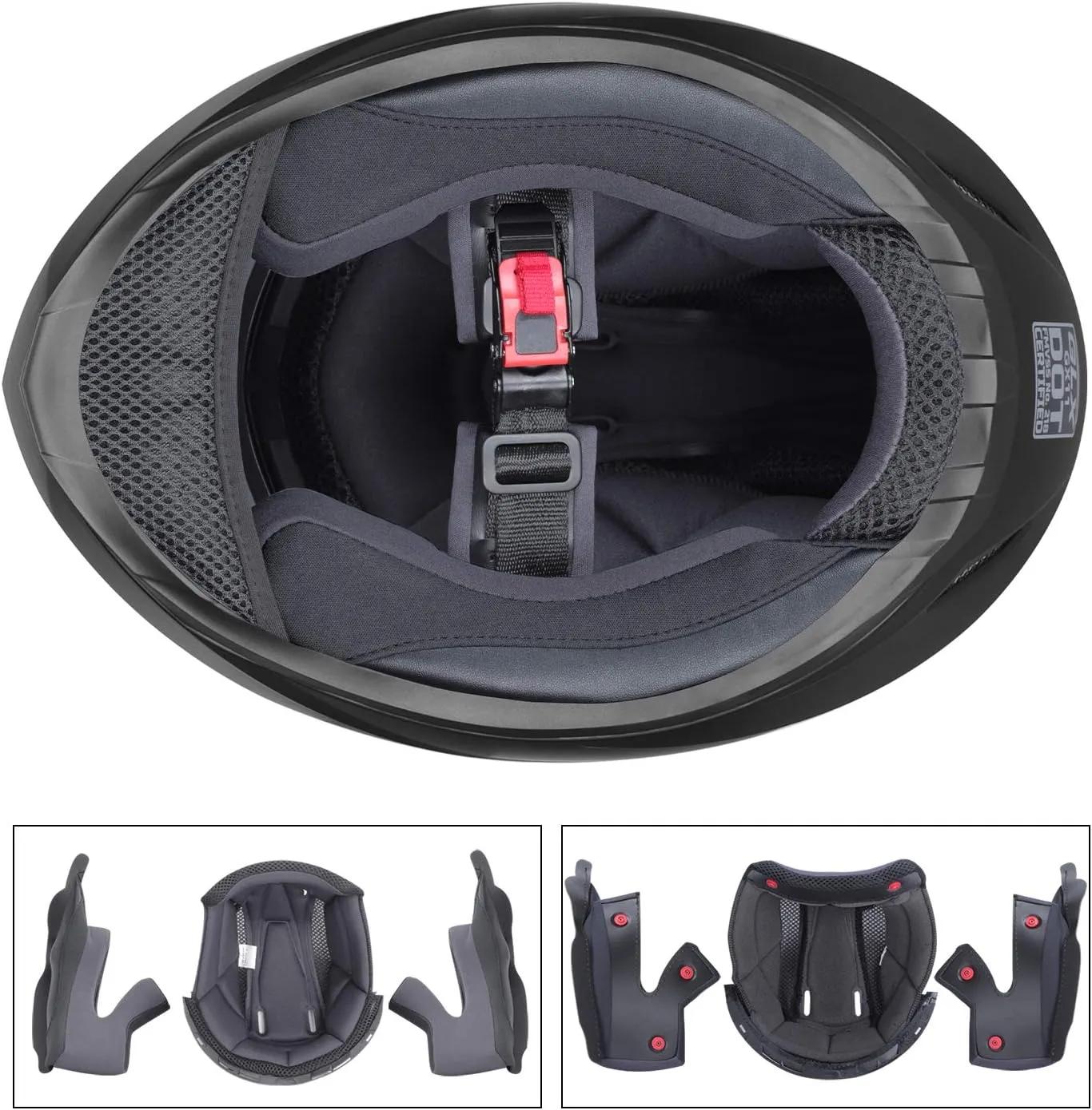 GLX GX11 Compact Motorcycle Helmet - Matte Black, Medium - Full Face w/ Tinted Visor, DOT Approved