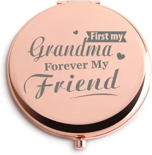 Grandma Gifts from Granddaughter or Grandson Makeup Mirror Rose Gold Personalized Christmas Birthday Gifts for Gigi