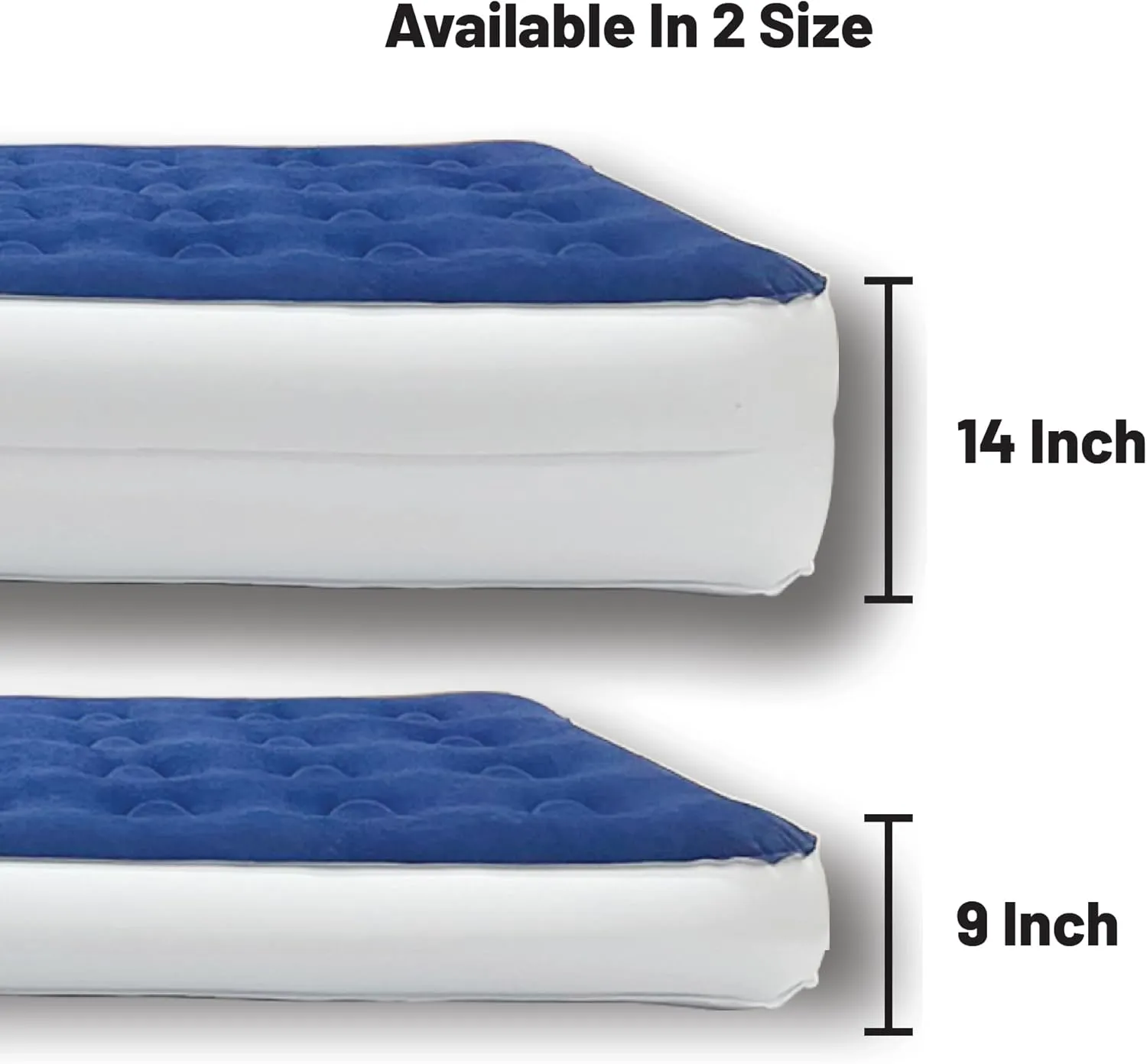 Greaton, 9-Inch Durable Luxury Inflatable Air Mattress with Comfort Coil Technology and High Capacity Pump, Good for Camping, Home and Portable Travel, 74" x 29", Blue