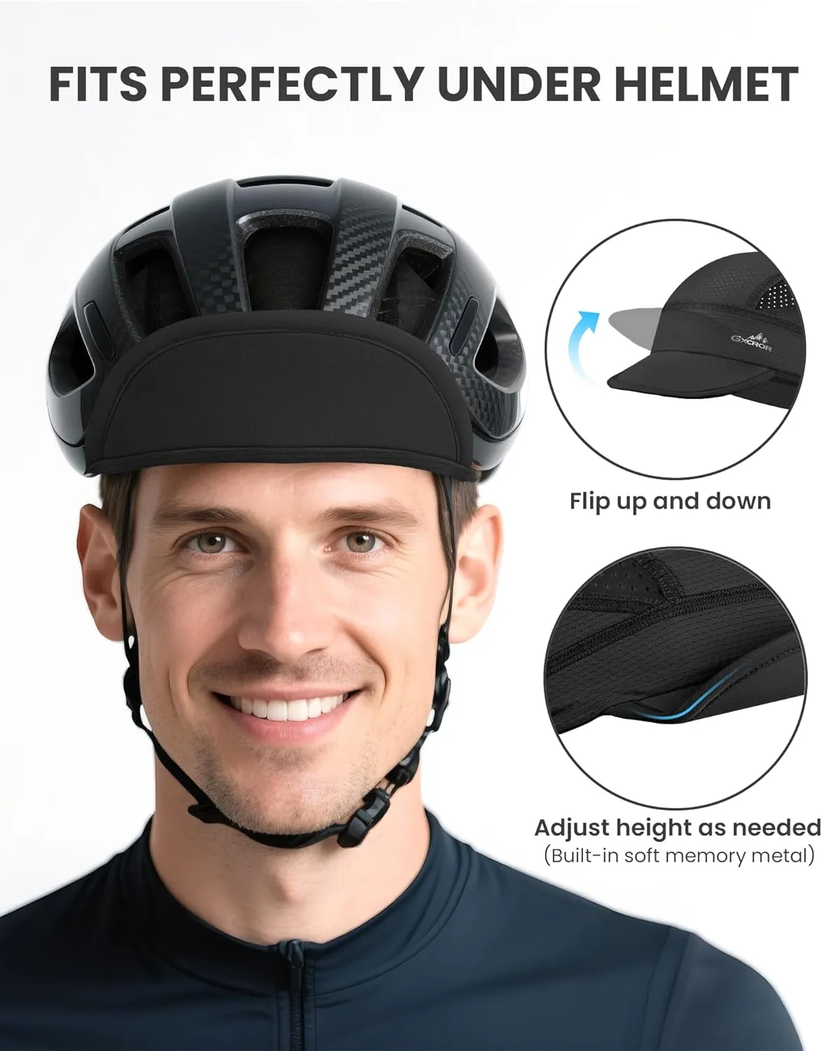 GXCROR Cooling Skull Cap for Men Women Lightweight Breathable Helmet Liner UV Sun Shield for Summer Motorcycle Cycling
