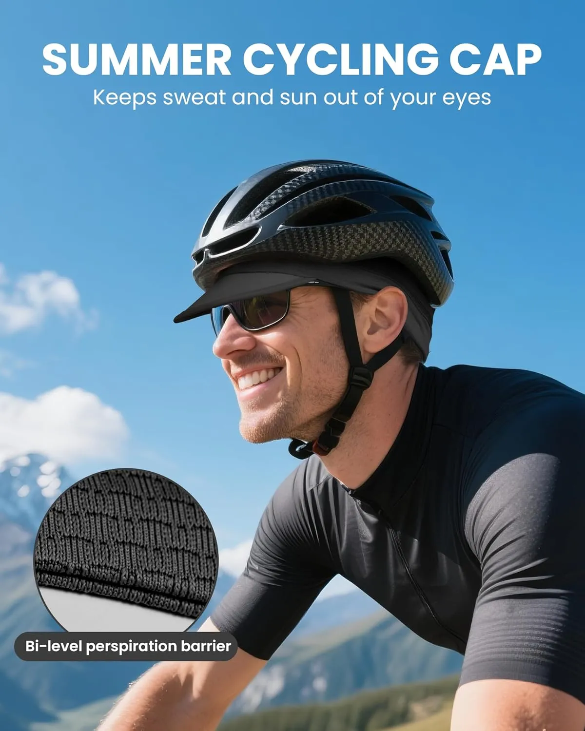 GXCROR Cooling Skull Cap for Men Women Lightweight Breathable Helmet Liner UV Sun Shield for Summer Motorcycle Cycling