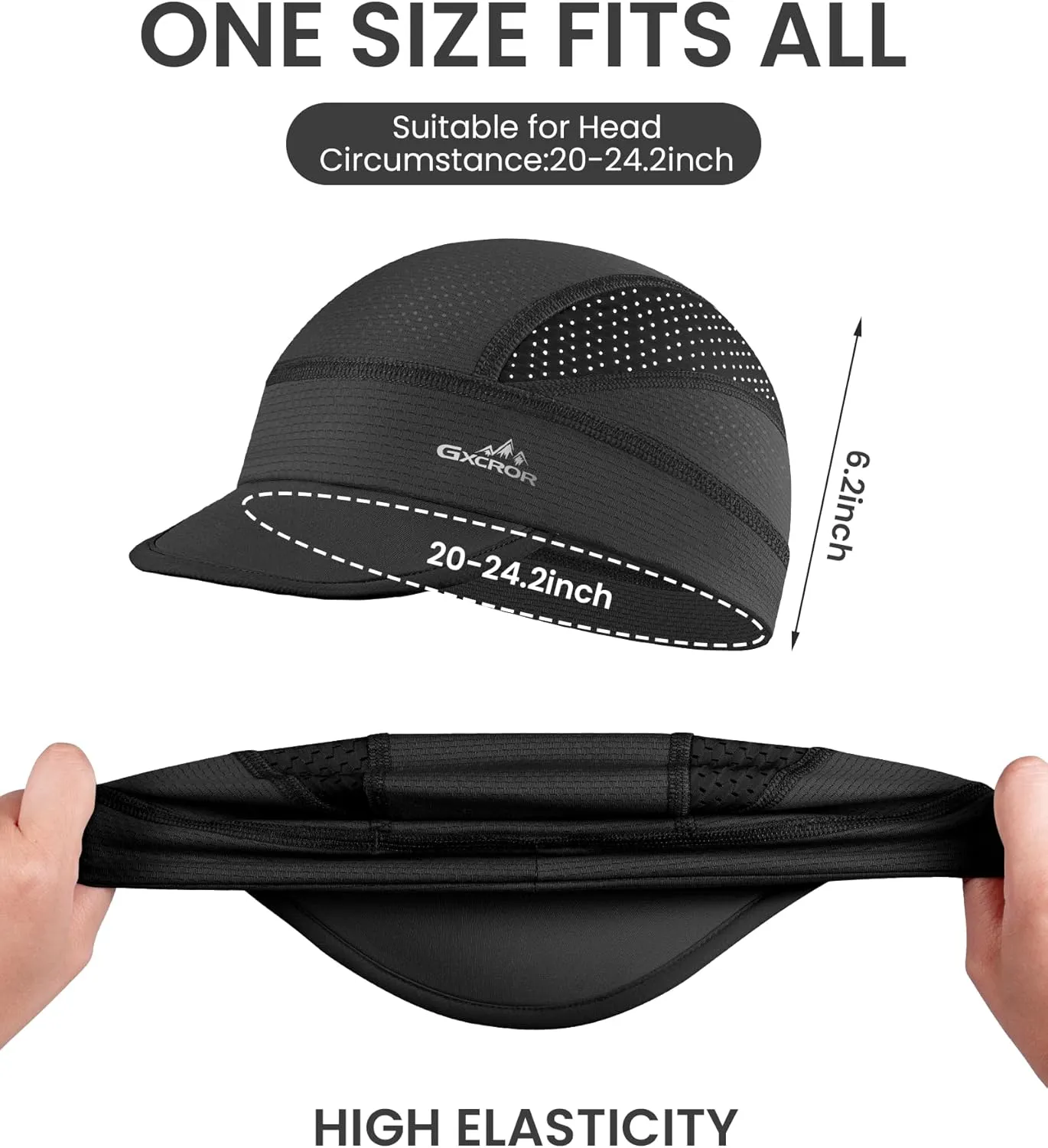 GXCROR Cooling Skull Cap for Men Women Lightweight Breathable Helmet Liner UV Sun Shield for Summer Motorcycle Cycling