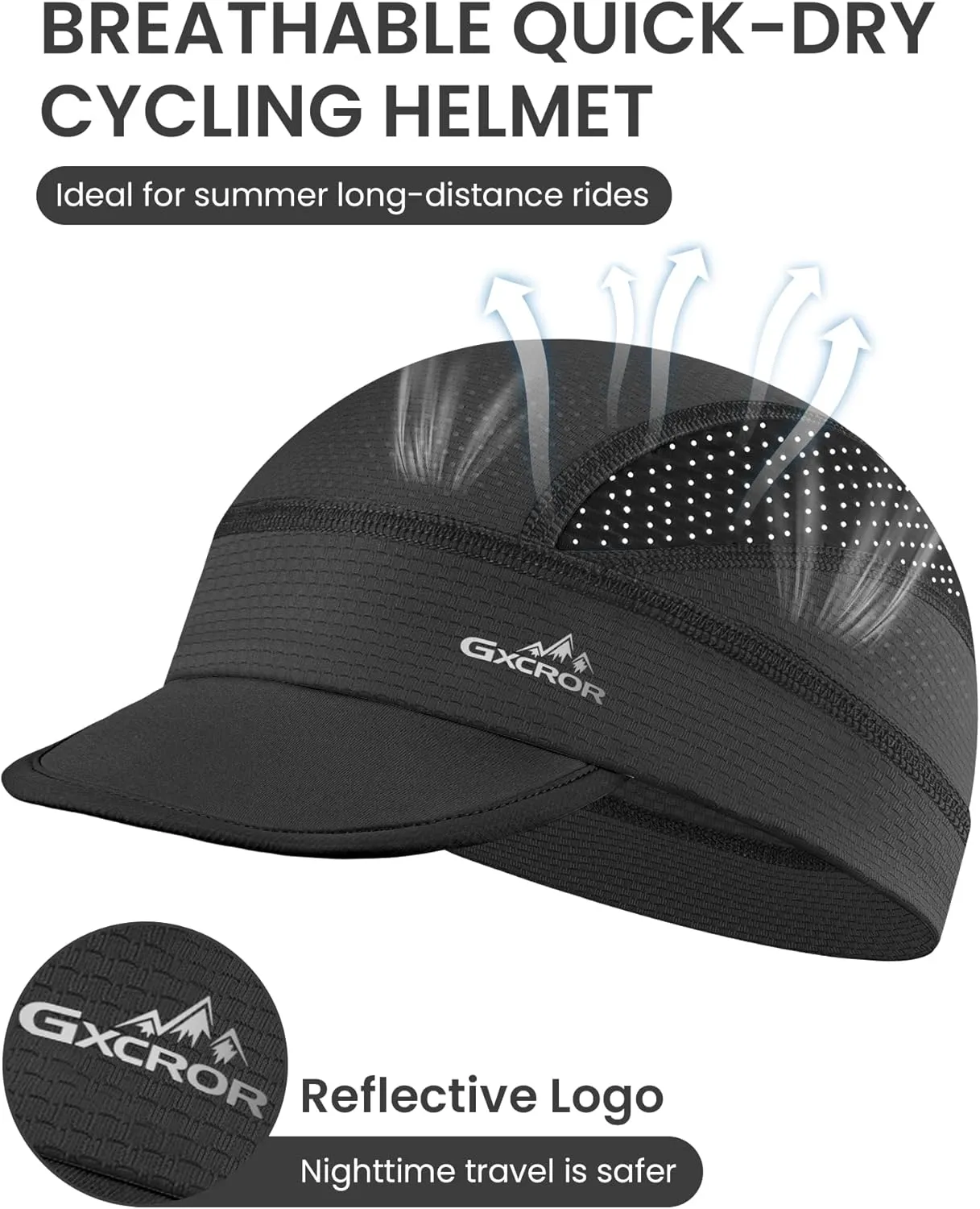 GXCROR Cooling Skull Cap for Men Women Lightweight Breathable Helmet Liner UV Sun Shield for Summer Motorcycle Cycling
