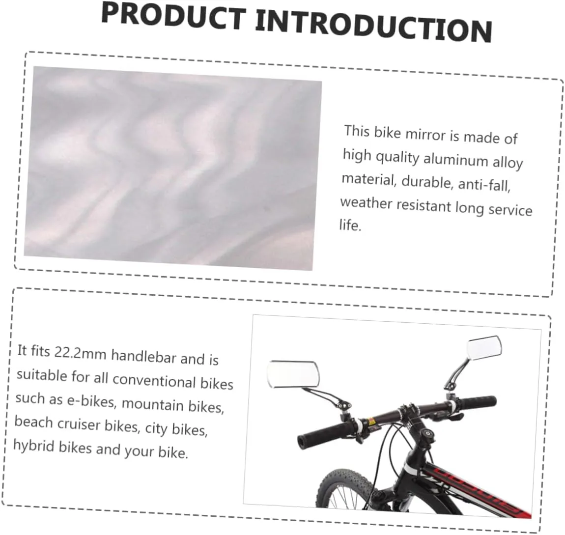 Handlebar Bike Mirror Rear View Mirror Reflective Fit Modified Accessories for Electric Motorcycle