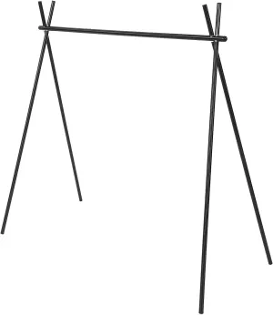 Hanging Shelf for Camping | Black Tripod Folding Rack with Storage Bag | Lightweight Aluminum Alloy for Outdoor Travel/Picnic | Quick Setup & Sturdy Design