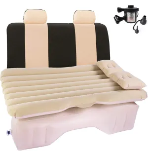 Haomaomao Travel Car Air Mattress, Inflatable with Air Pump and Two Pillows, Portable for Camping, Vacation, Rest