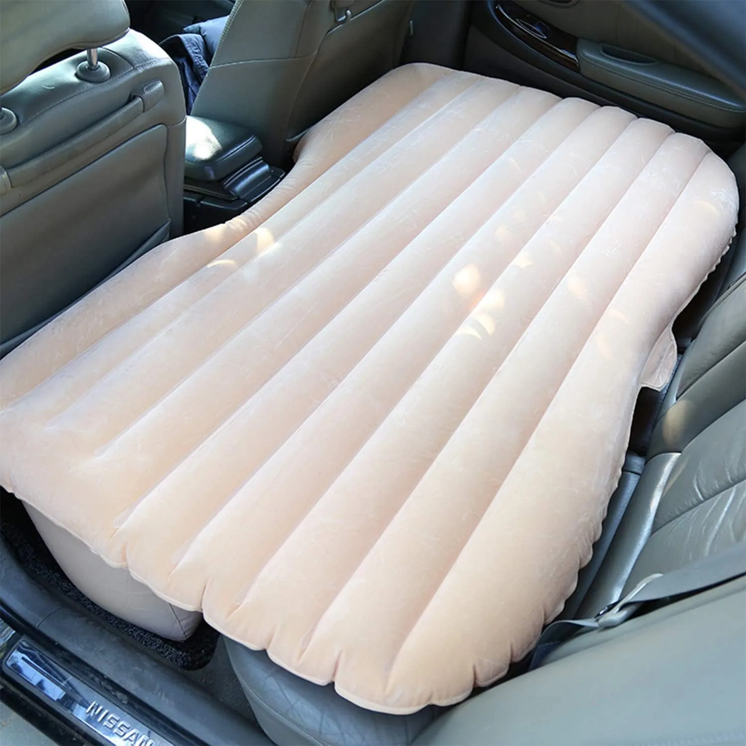 Haomaomao Travel Car Air Mattress, Inflatable with Air Pump and Two Pillows, Portable for Camping, Vacation, Rest