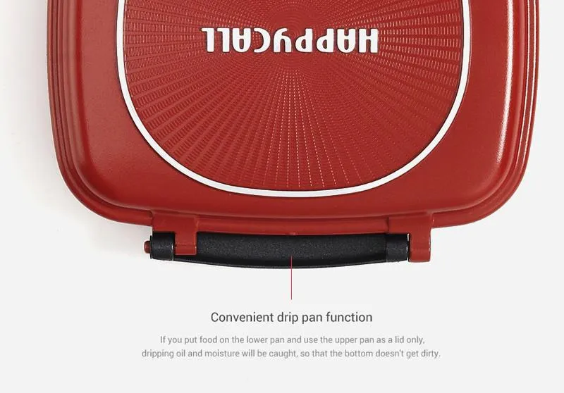 Happycall Compact Double Pan (Detachable) - Jumbo Grill Pink
