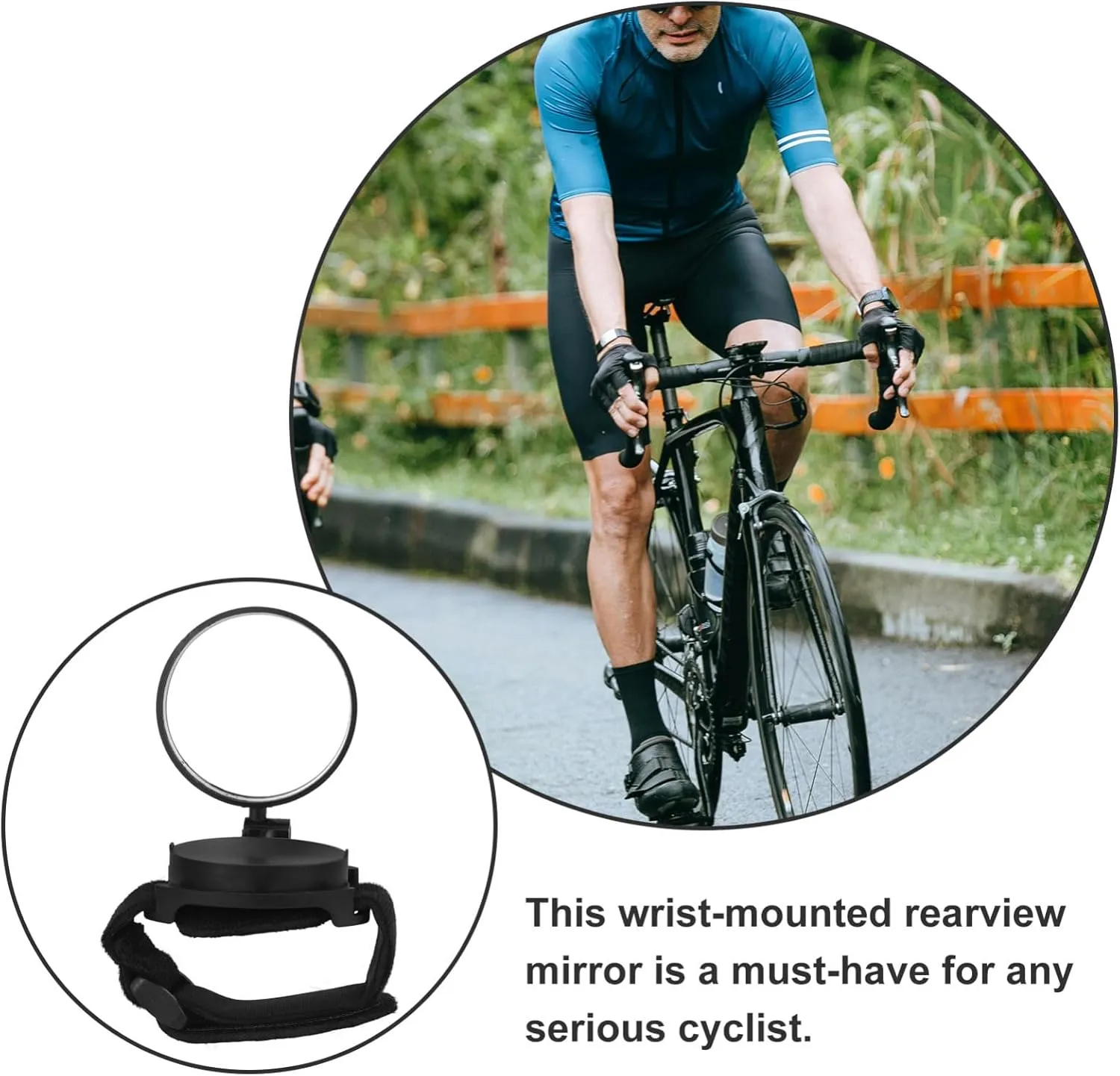 Happyyami 5pcs Rearview Mirror for Bikes Wrist-mounted Reflective Safe Cycling Lightweight