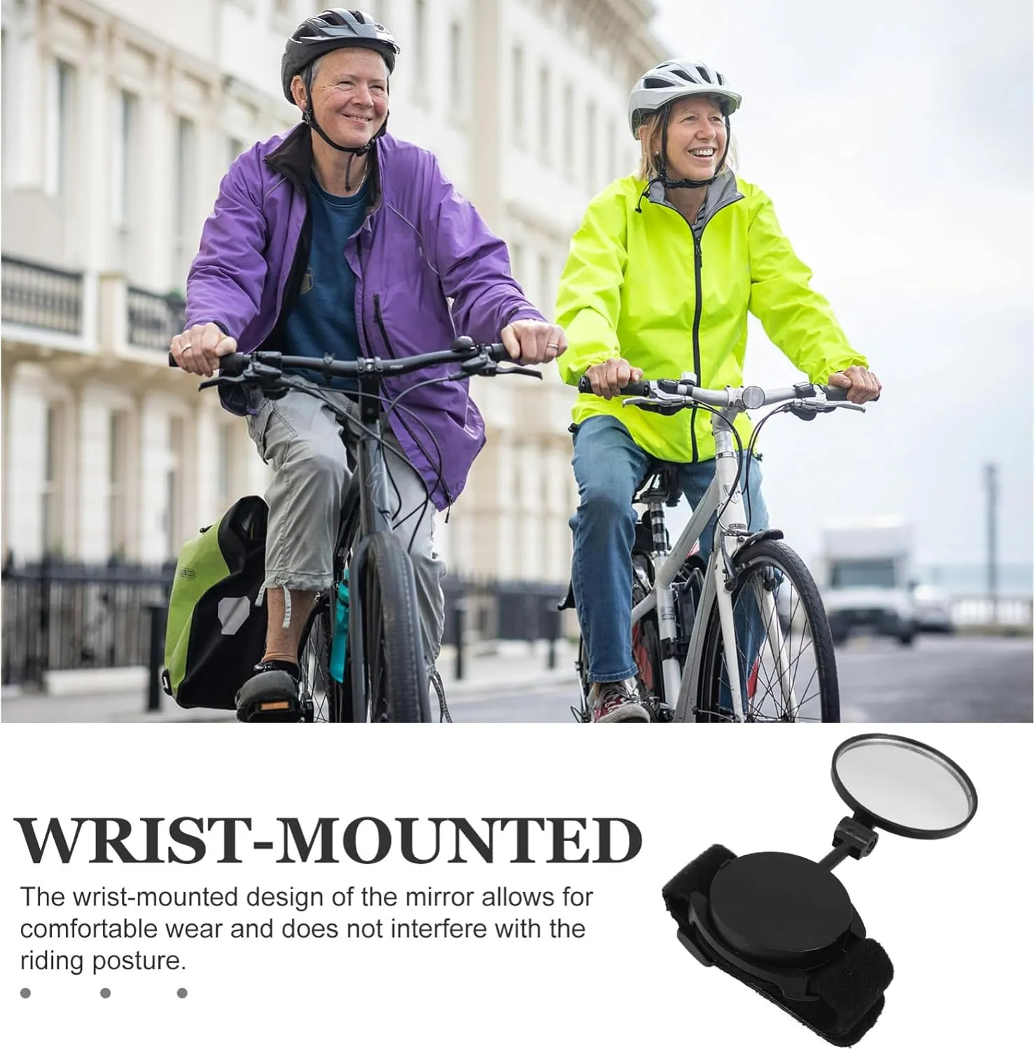 Happyyami 5pcs Rearview Mirror for Bikes Wrist-mounted Reflective Safe Cycling Lightweight