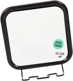 Happyyami Fog Shower Mirror with Suction Cups Modern Wall Mounted Makeup Mirror for Bathroom High Definition Reflective Surface for Shaving and Cosmetic Use Stylish Design