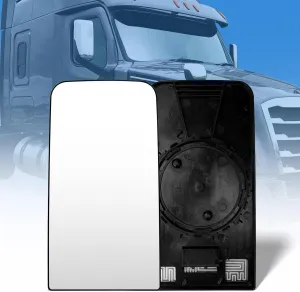 Heated Upper Mirror Glass for Freightliner Cascadia 2008-2024 Door Mirror Glasses with Heated and Plate High Reflective Replace TL28716A TL28656 Freightliner Cascadia Accessories