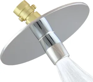 High Sierra Showerheads® - NEW Gen 3 'Reflections' All Metal High Efficiency Shower Head & Self-Heating Fogless Mirror - 1.8 GPM - Brushed Gold Finish