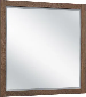 Hillsdale Holborn Wood Decorative Framed Mirror, Driftwood Brown