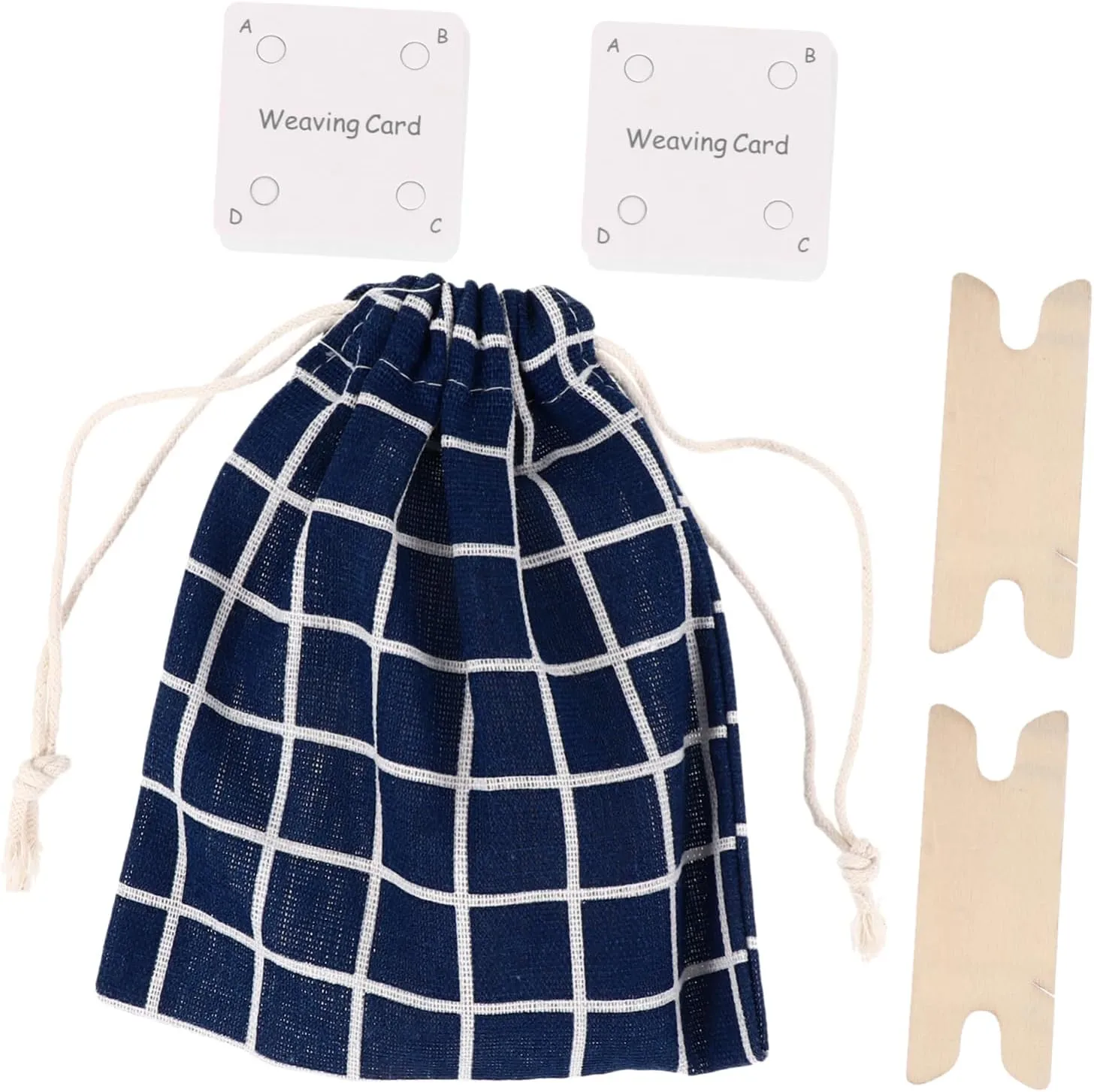Hohopeti Weaving Card Kit Shuttle Square Weaving DIY Paper Cards for Boys and Lovers Storage Bag Included