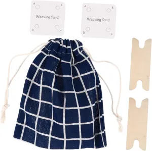 Hohopeti Weaving Card Kit Shuttle Square Weaving DIY Paper Cards for Boys and Lovers Storage Bag Included