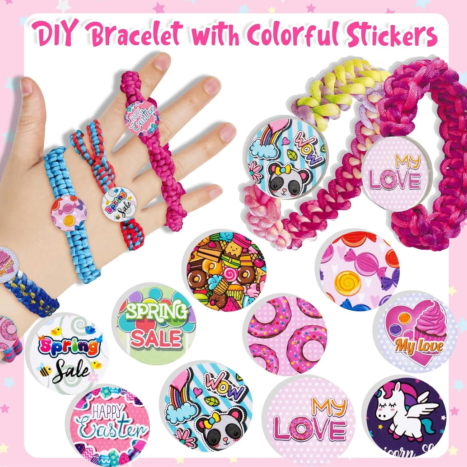 Hollyhi Friendship Kit for Girls - DIY Arts & Crafts Toys for Ages 8 9 10 11 12 13 14 Year Old Girls Boys Kids Birthday Christmas Gifts - 10 Stickers - Beige