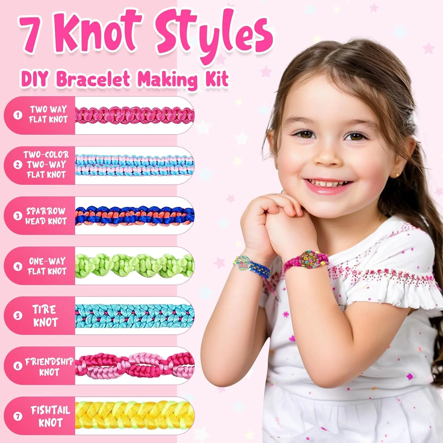 Hollyhi Friendship Kit for Girls - DIY Arts & Crafts Toys for Ages 8 9 10 11 12 13 14 Year Old Girls Boys Kids Birthday Christmas Gifts - 10 Stickers - Beige