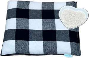 HOME COMFORT Black Plaid Regular Therapeutic Microwavable Heating & Cooling Pad – Natural Rice Pack (10x7 inches)