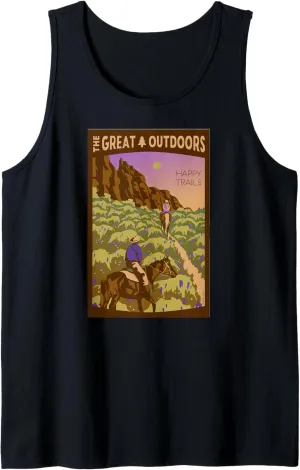 Horseback Riding Vintage Travel Poster Tank Top