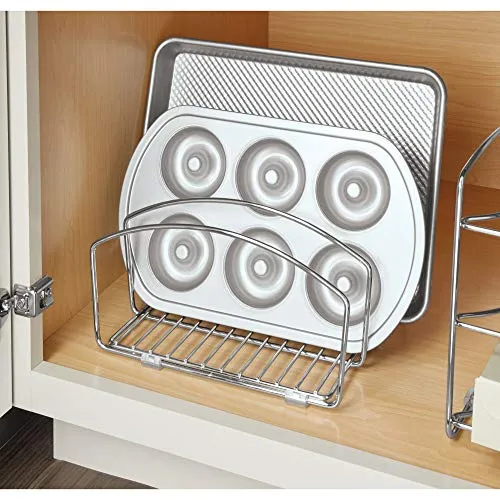 iDesign Classico Kitchen Cookware Organizer for Cutting Boards and Cookie/Baking Sheets - Chrome