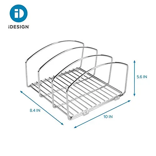 iDesign Classico Kitchen Cookware Organizer for Cutting Boards and Cookie/Baking Sheets - Chrome