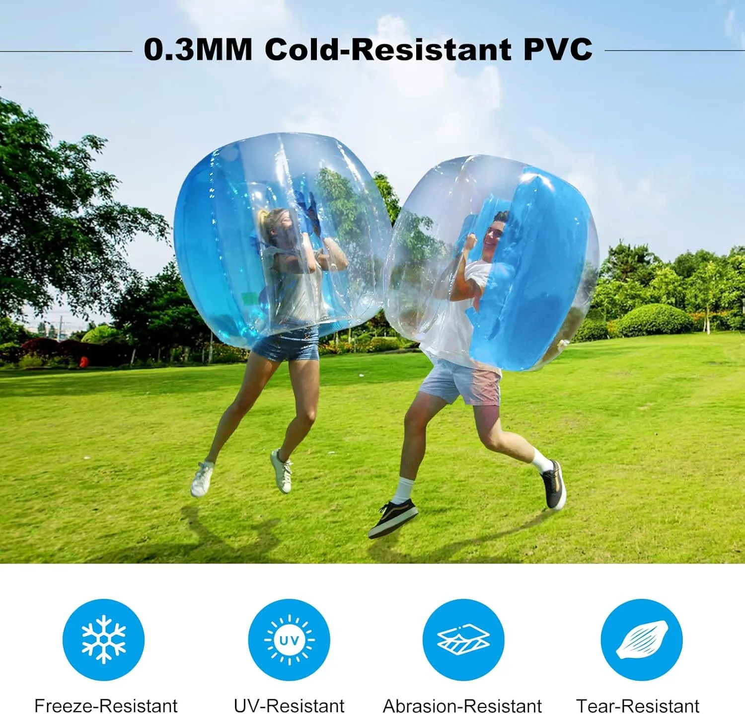 Inflatable Bumper Balls for Adults Bumper Bubble Soccer Balls for Adults Sumo Football Zorb Human Hamster Ball Body for Outdoor Team Gaming Play