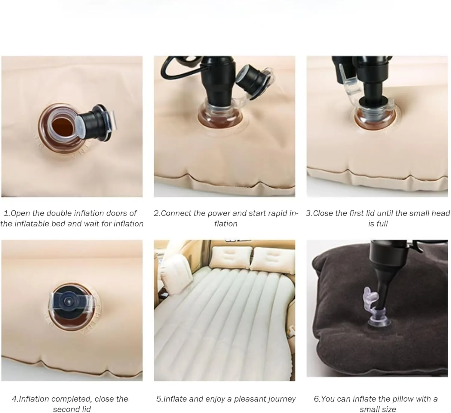 Inflatable Car Mattress for Mazda CX-8 7seats 2019-2023, Thickened Portable Collapsible Travel Mattress Sports Outdoors All Weather Use,B