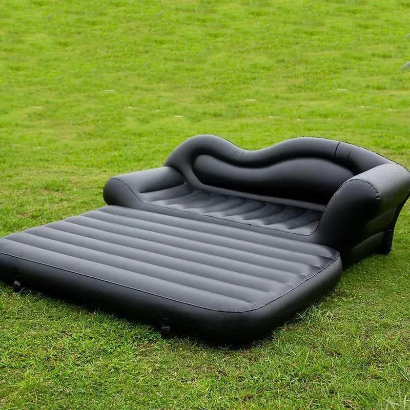 Inflatable Double Reclining Sofa - Comfy Lazy Couch for Home Use