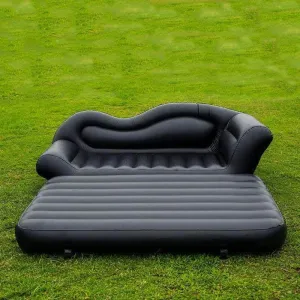 Inflatable Double Reclining Sofa - Comfy Lazy Couch for Home Use