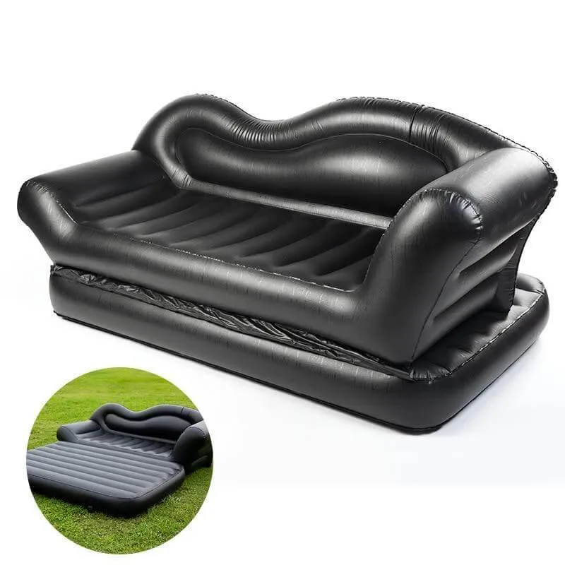 Inflatable Double Reclining Sofa - Comfy Lazy Couch for Home Use