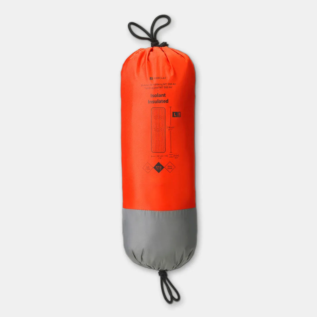Inflatable Trekking Mattress Air Insulating L 1 person 180x52cm - MT500