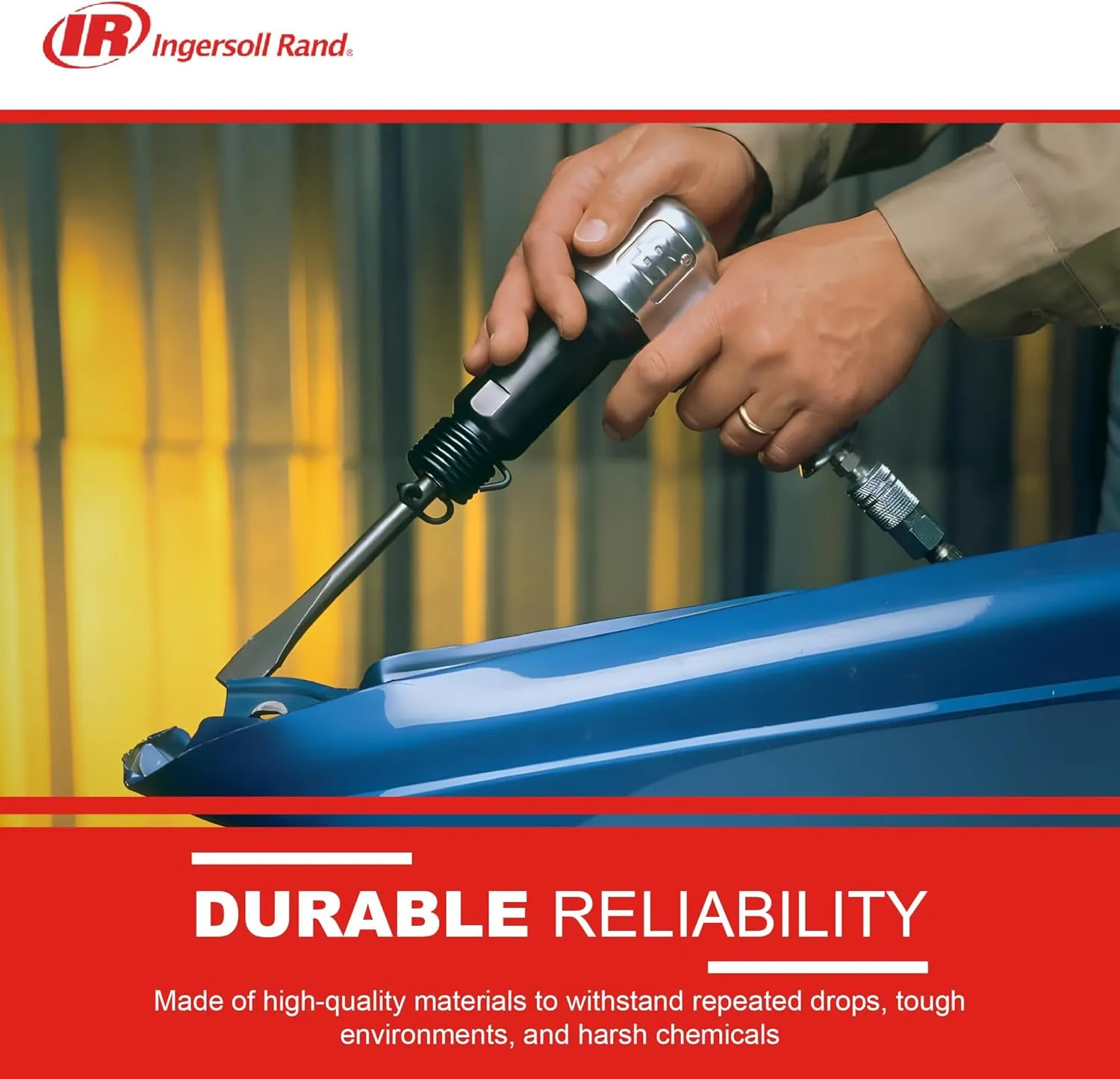 Ingersoll Rand 121-K6 Super Duty Air Hammer Kit, 121/Q Tool Plus 6 PC Chisel Set with Storage Case, Touch Trigger for Max Control, 3000 BPM