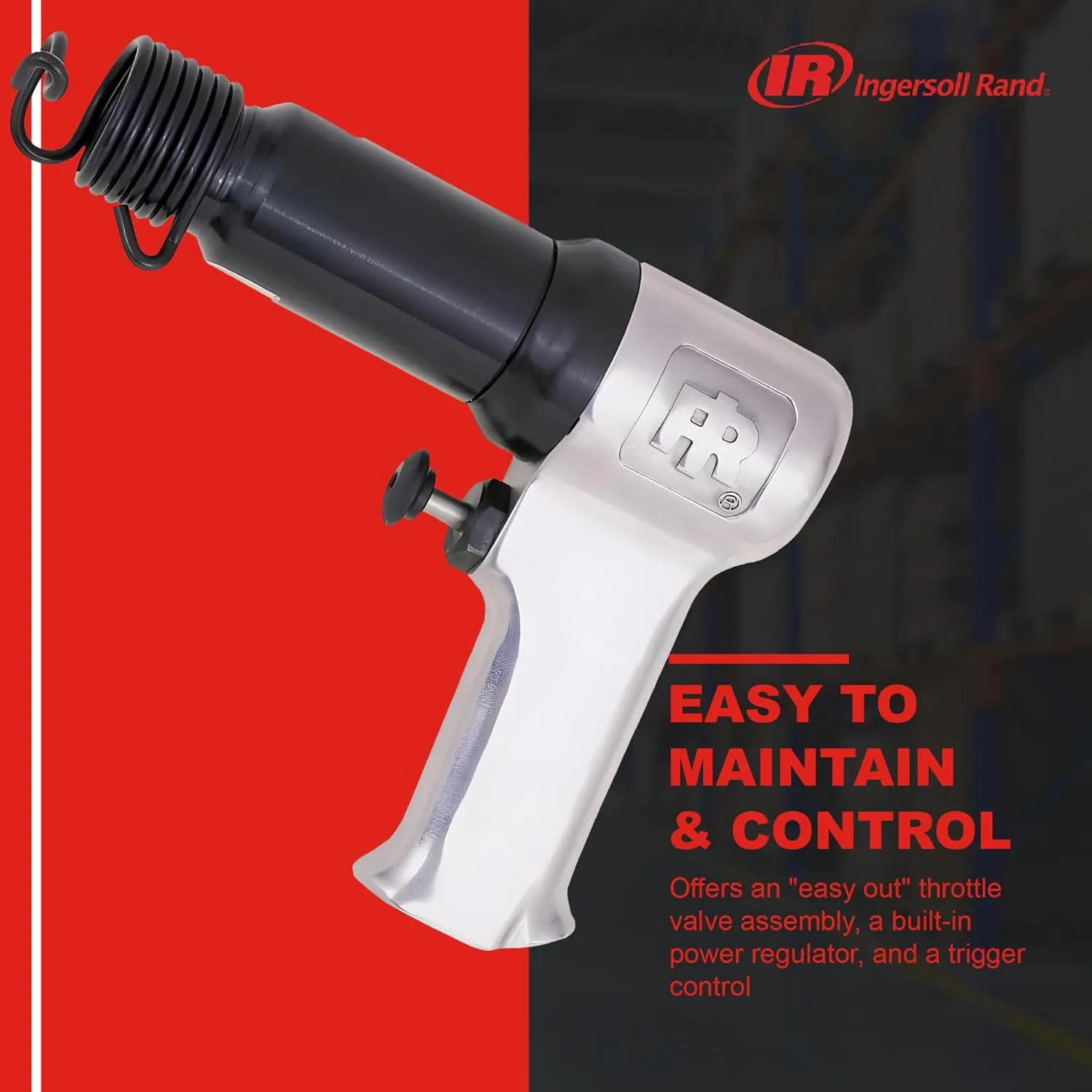 Ingersoll Rand 121-K6 Super Duty Air Hammer Kit, 121/Q Tool Plus 6 PC Chisel Set with Storage Case, Touch Trigger for Max Control, 3000 BPM