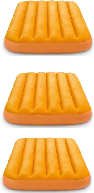 Intex 66803EP Cozy Kidz Inflatable Airbed: Fiber-Tech – Velvety Soft Surface – Carry Bag Included – Color May Vary – 34.5" x 62" x 7", 3 Pack