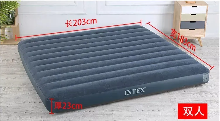 INTX Outdoor Line Pull Air Bed Flocked Airbed