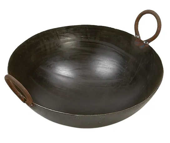 Iron Deep Heavy duty Kadai Wok, 20" Round, Commercial Cookware